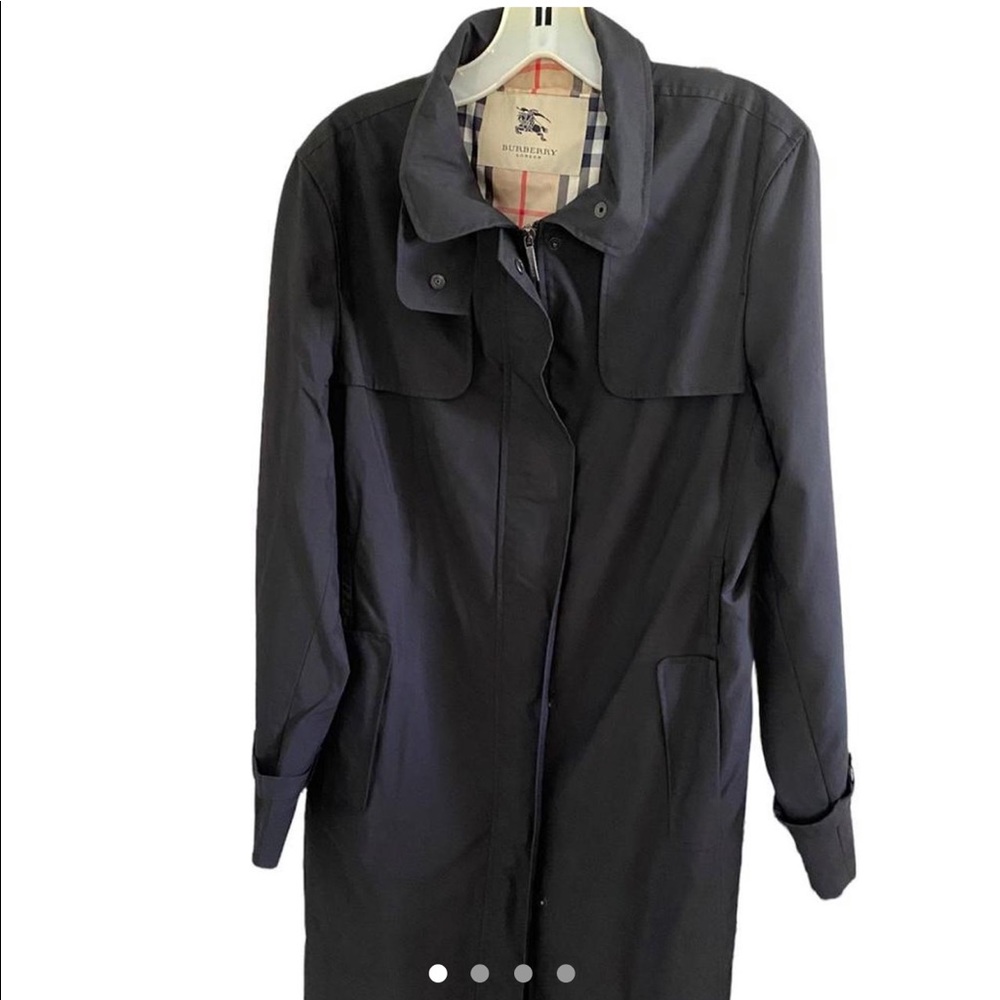 BURBERRY Tess Black Rain Trench Coat Jacket